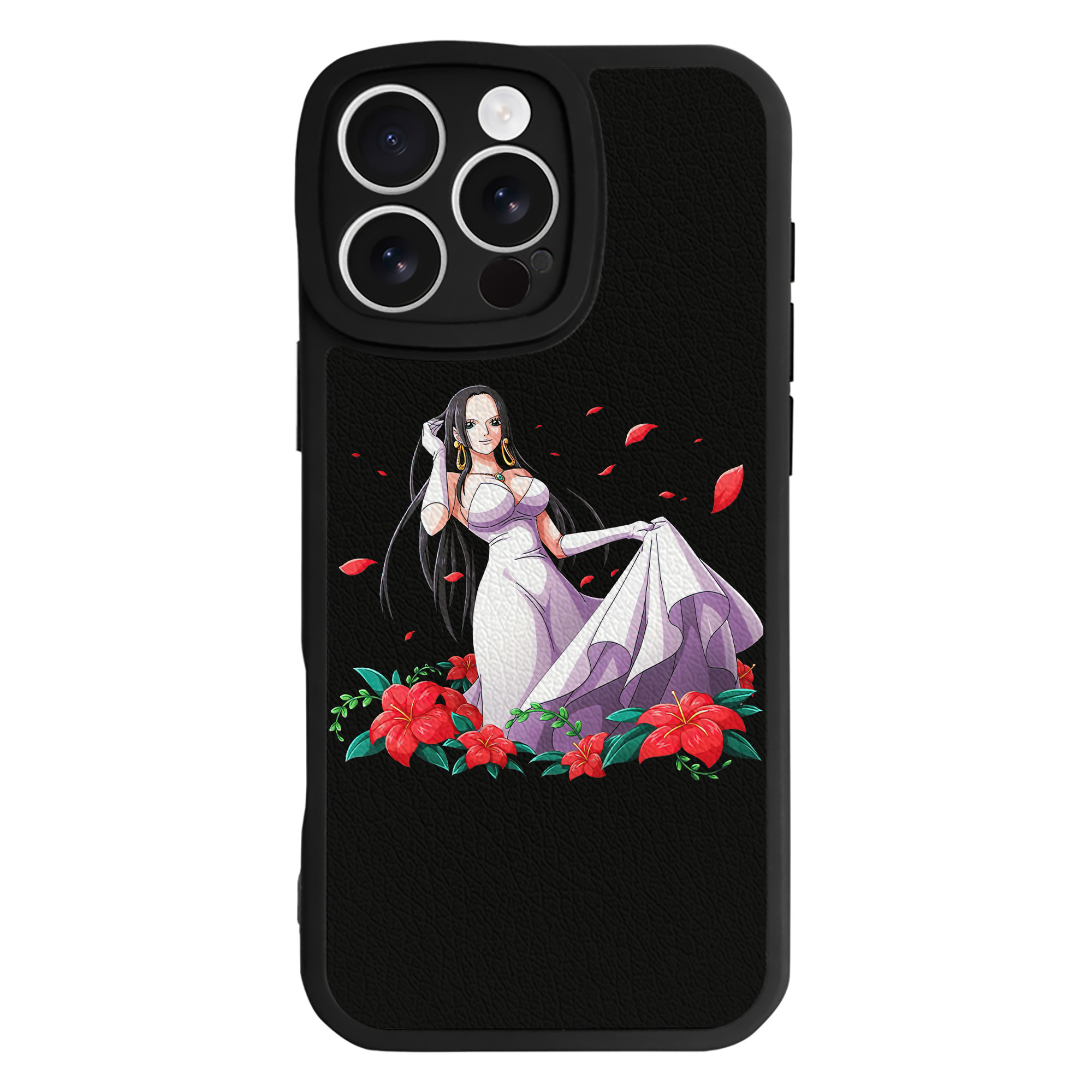 （画像用） ワンピース ボア・ハンコック ONE PIECE Boa·Hancock 【iPhone 16シリーズ対応】シリコンスマホケース（レザー調） 材質：シリコン